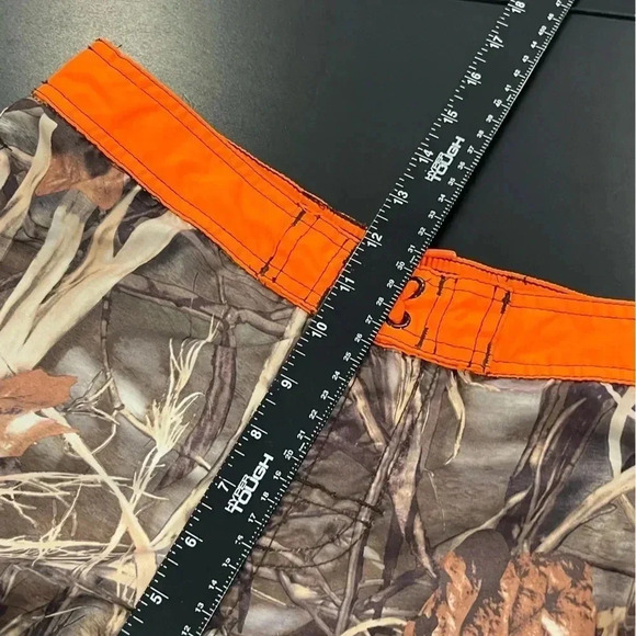 ❤️ 2/$11 Boys Camo No Liner Swim Suit Trunks Tan Camouflage Orange size 18 XL - Picture 8 of 9